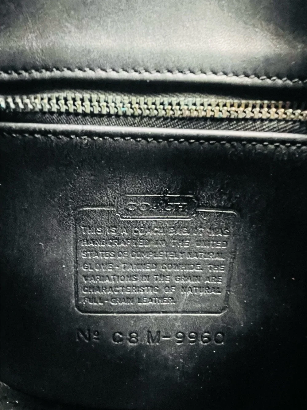 Vintage Coach 9960 Black Leather Backpack Made in USA Glove Tanned